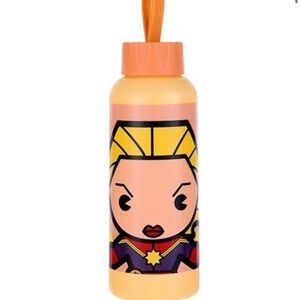 𝅺marvel Miniso Captain Marvel Glass Water Bottle 300ml